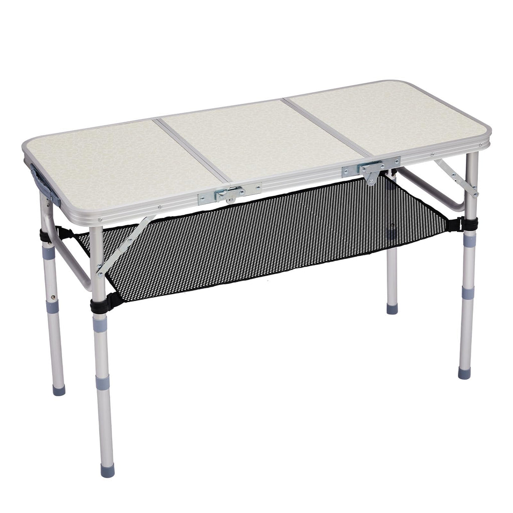3ft Adjustable Height Aluminum Folding Camping Table Y82678