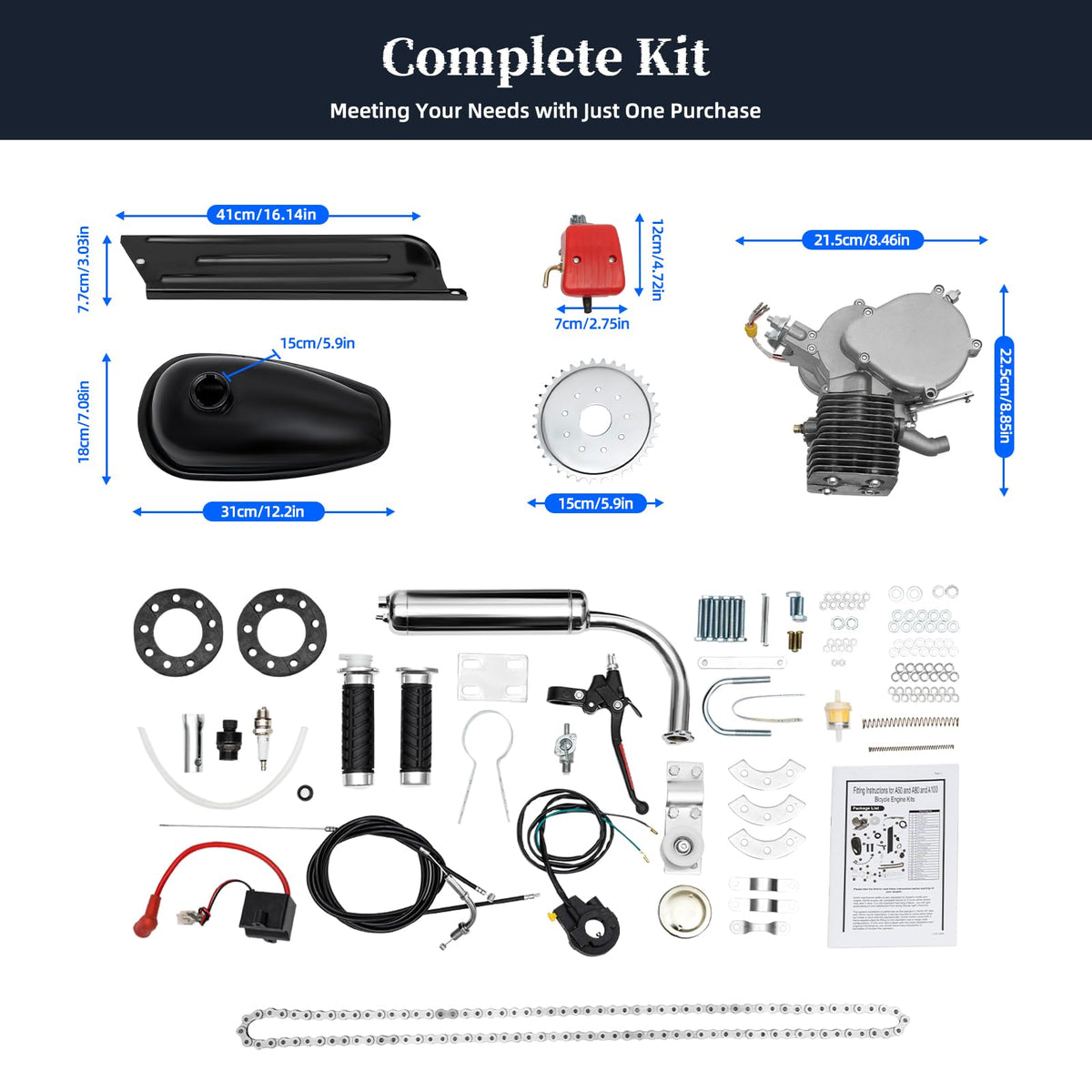 100CC 2-Stroke Bicycle Engine Kit X34410
