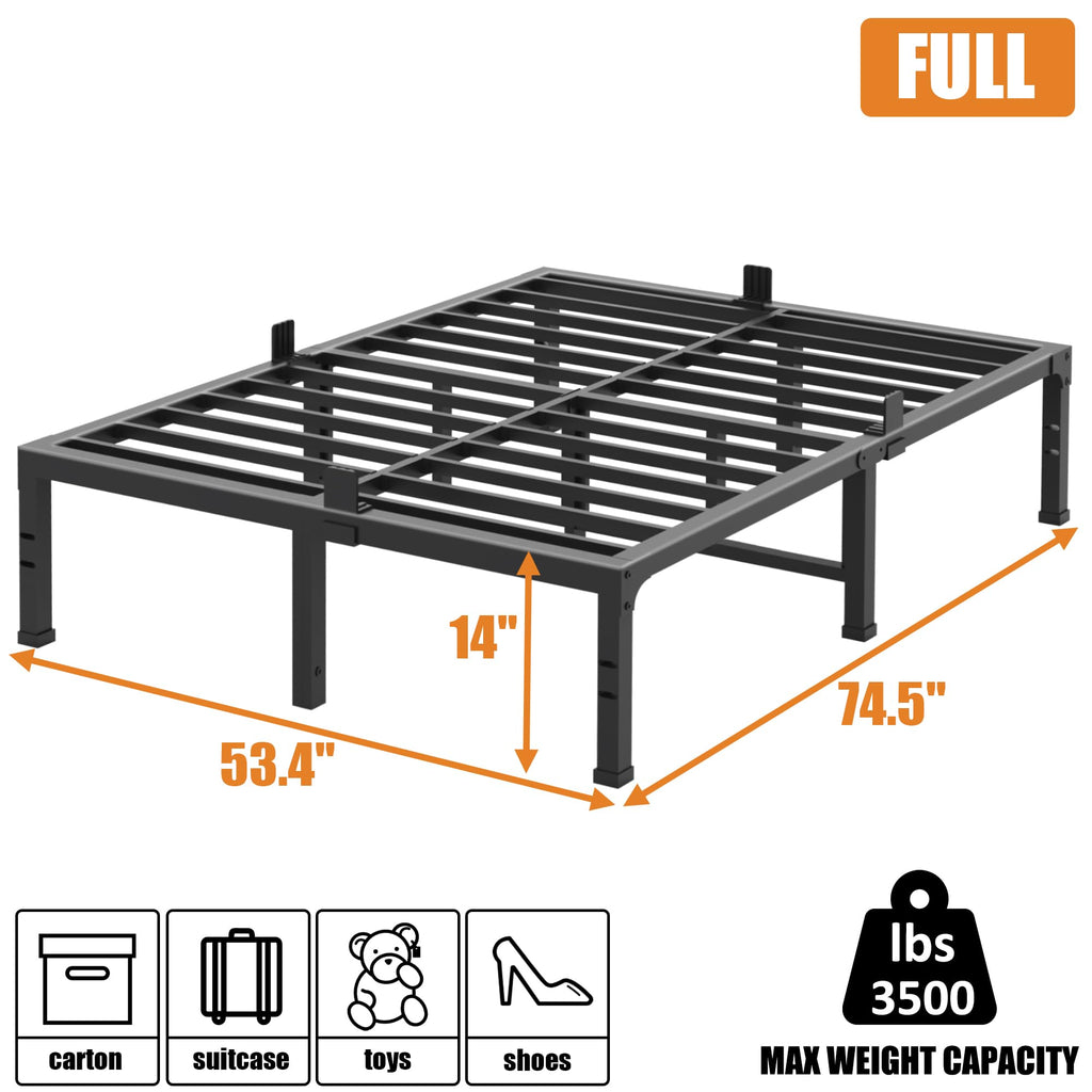 14 Inch Heavy Duty Metal Platform Bed Frame Full I9266