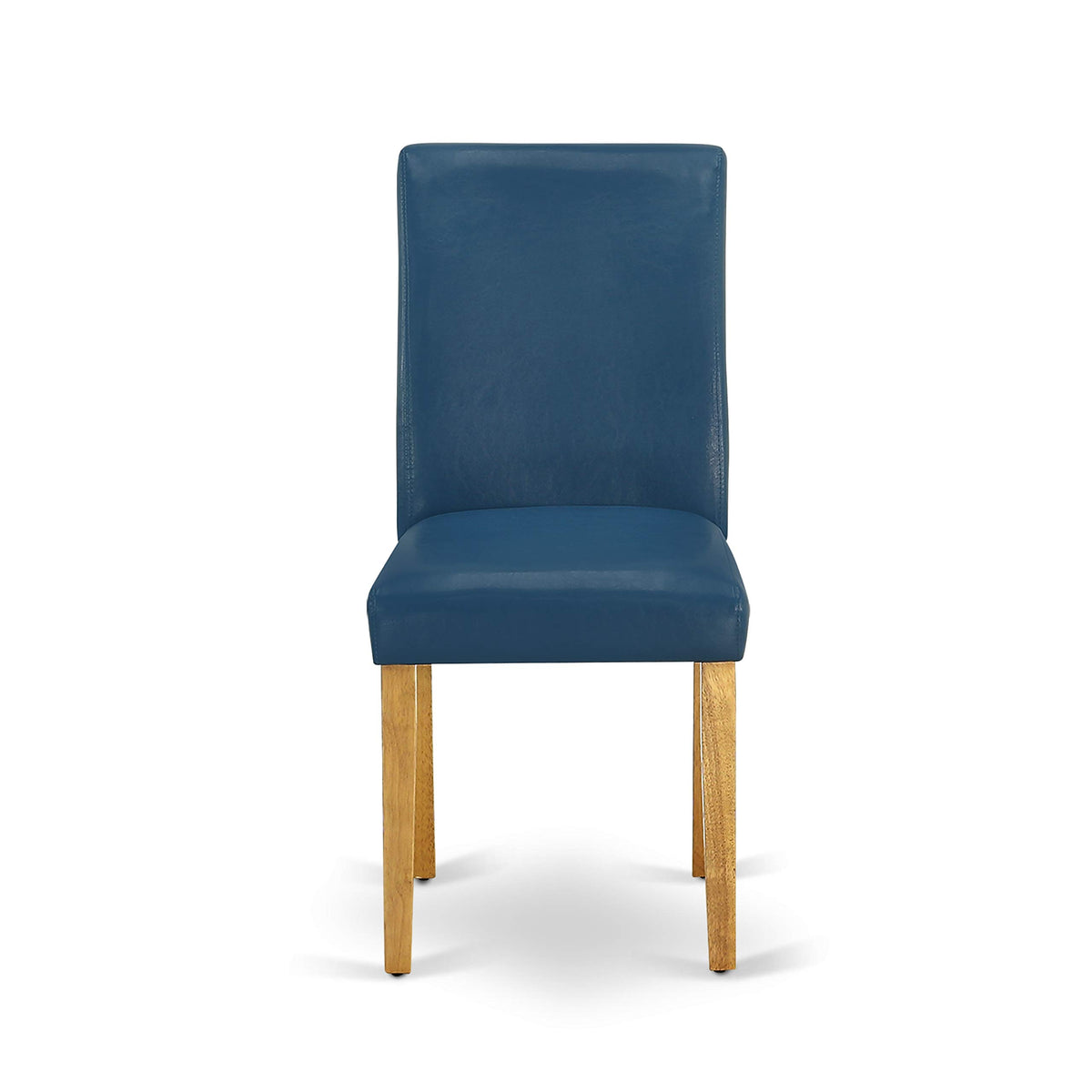5 Piece Oak Dining Set with Dropleaf Table and 4 Blue Chairs L76910
