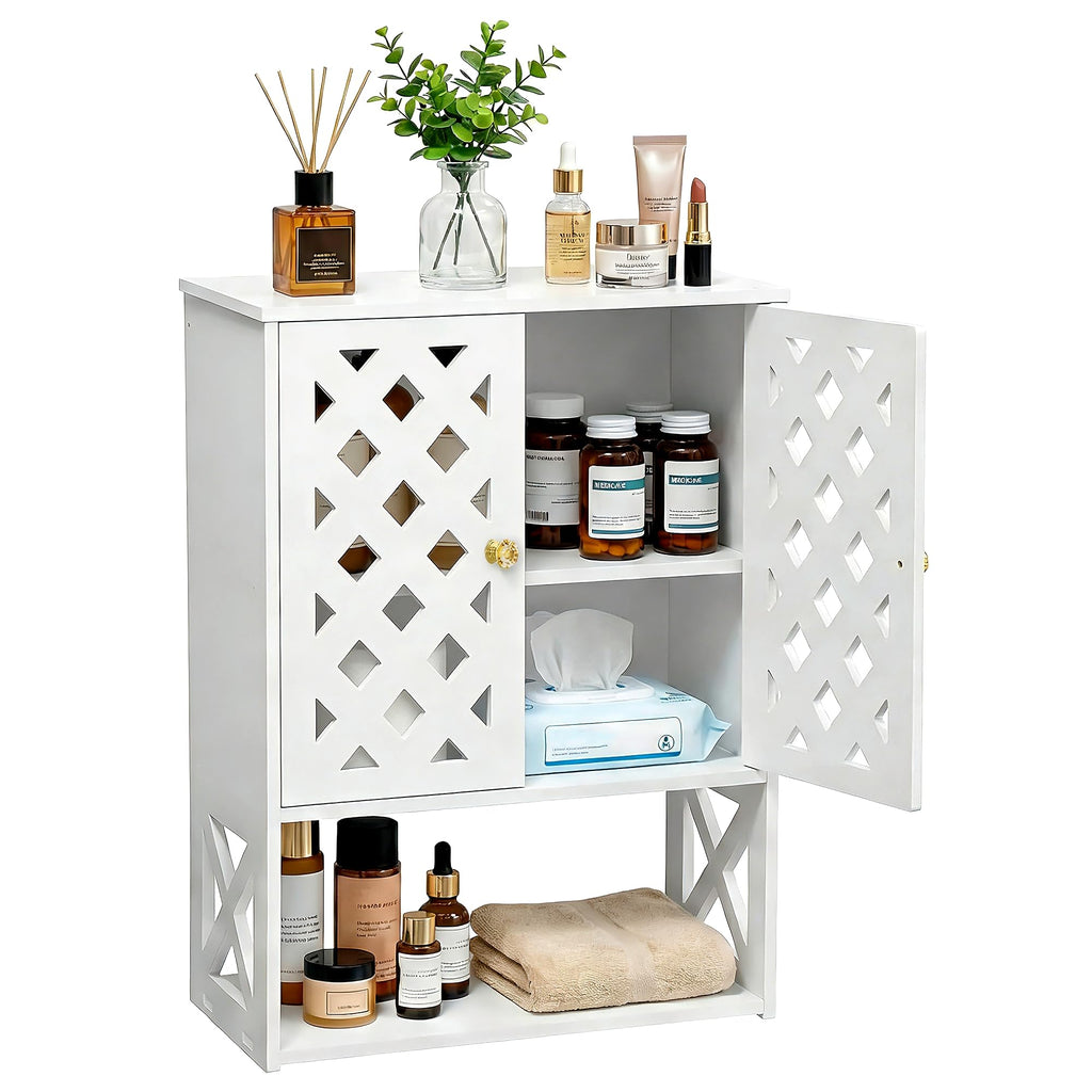 Bathroom Medicine Cabinet with 2 Doors E467