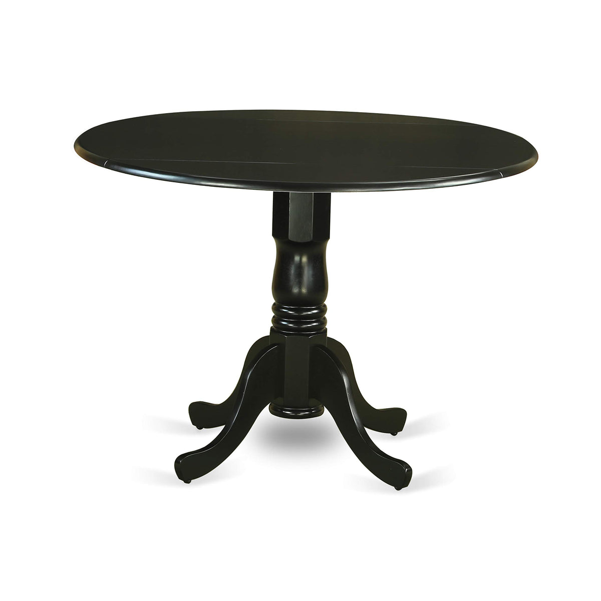 5 Piece Round Dining Table Set with Dropleaf and 4 Faux Leather Chairs I24344