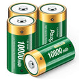4 Pack 1.2V D Size Rechargeable Batteries W805