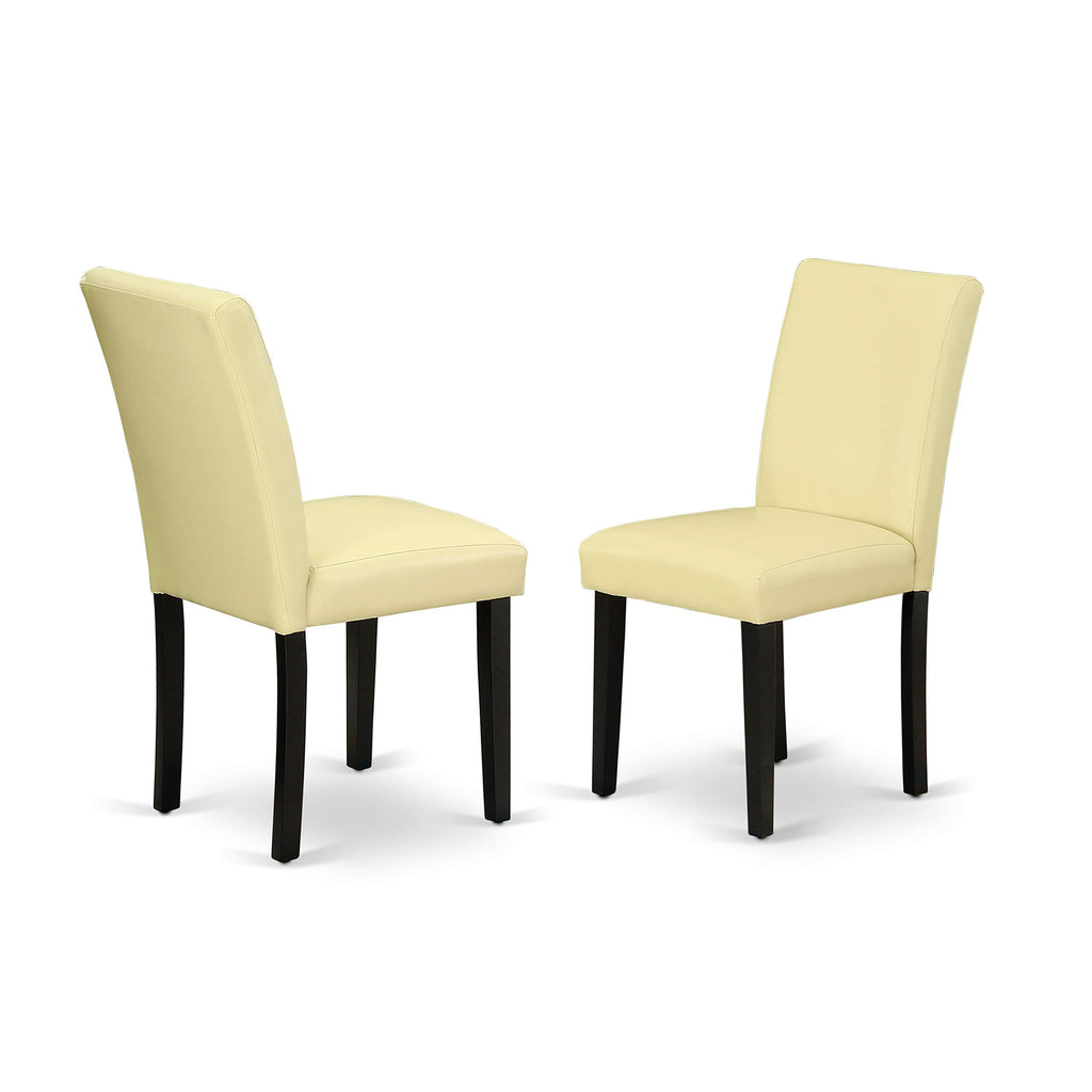 5 Piece Round Dining Table Set with Dropleaf and 4 Faux Leather Chairs I24344