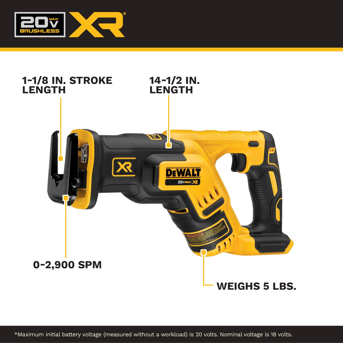 20V MAX Cordless Brushless Compact Reciprocating Saw C37011