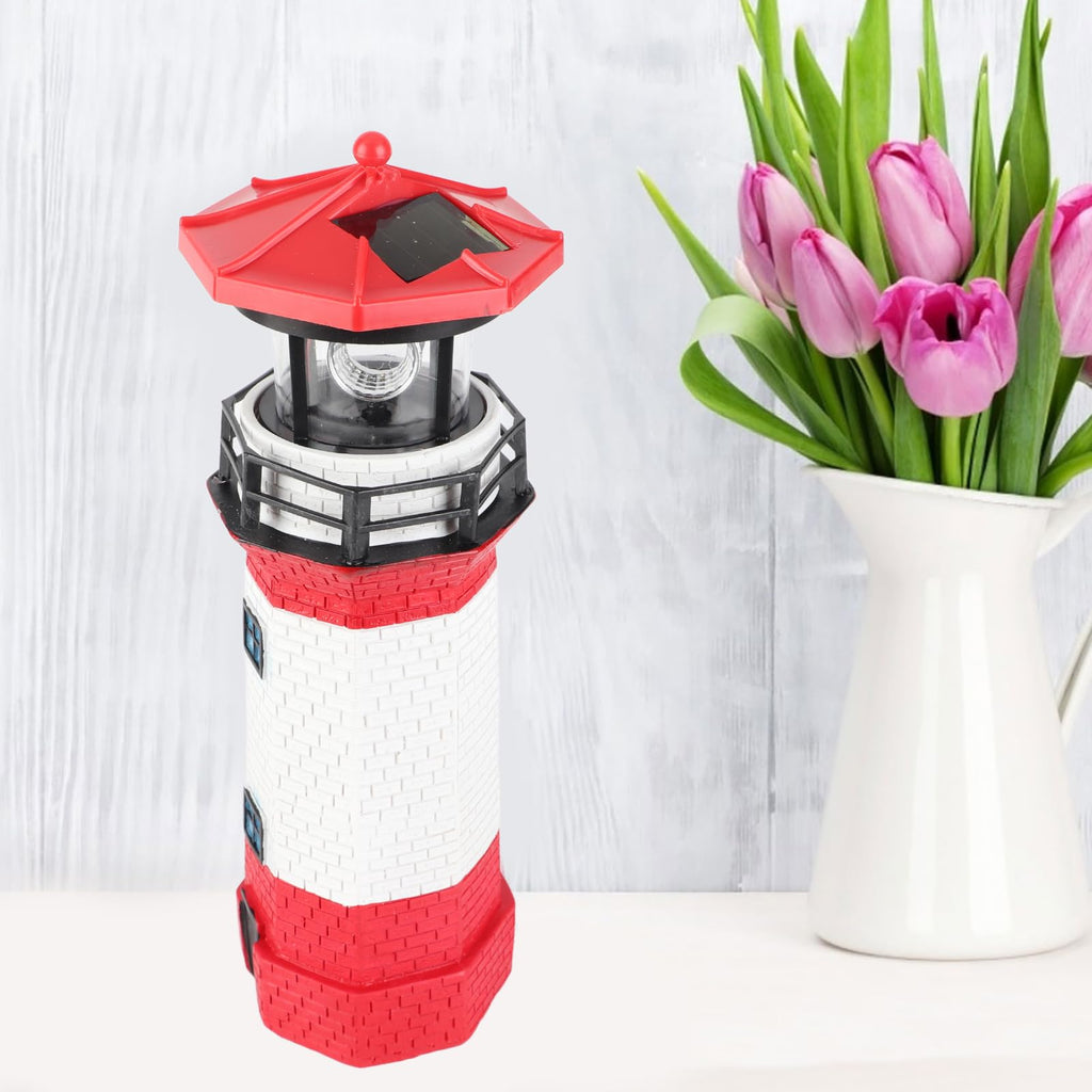 Solar Powered Rotating Lighthouse Decoration Z53727