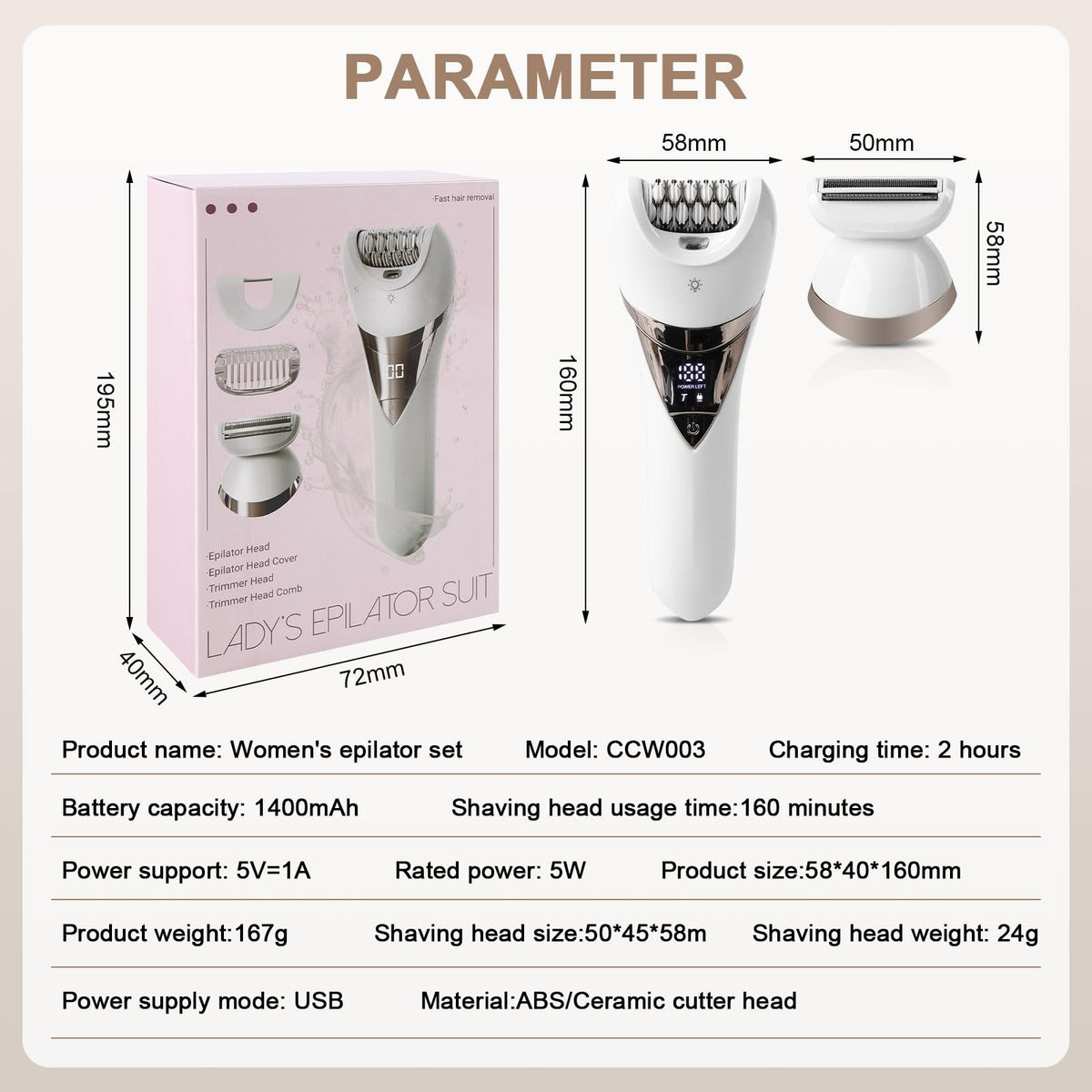 Cordless Wet & Dry Epilator L639