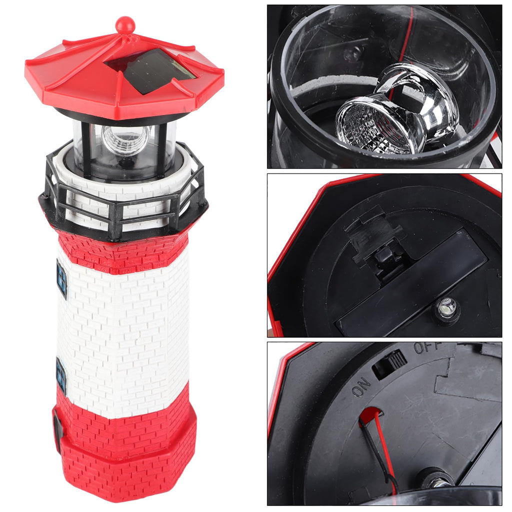 Solar Powered Rotating Lighthouse Decoration Z53727
