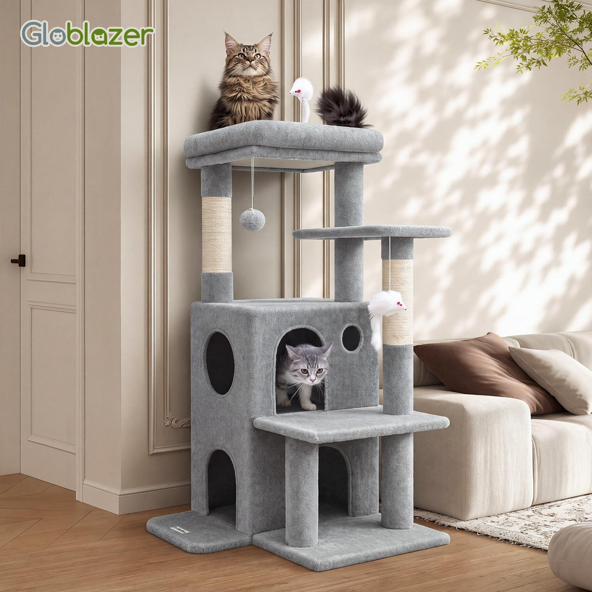 Light Grey Cat Tree Tower I478