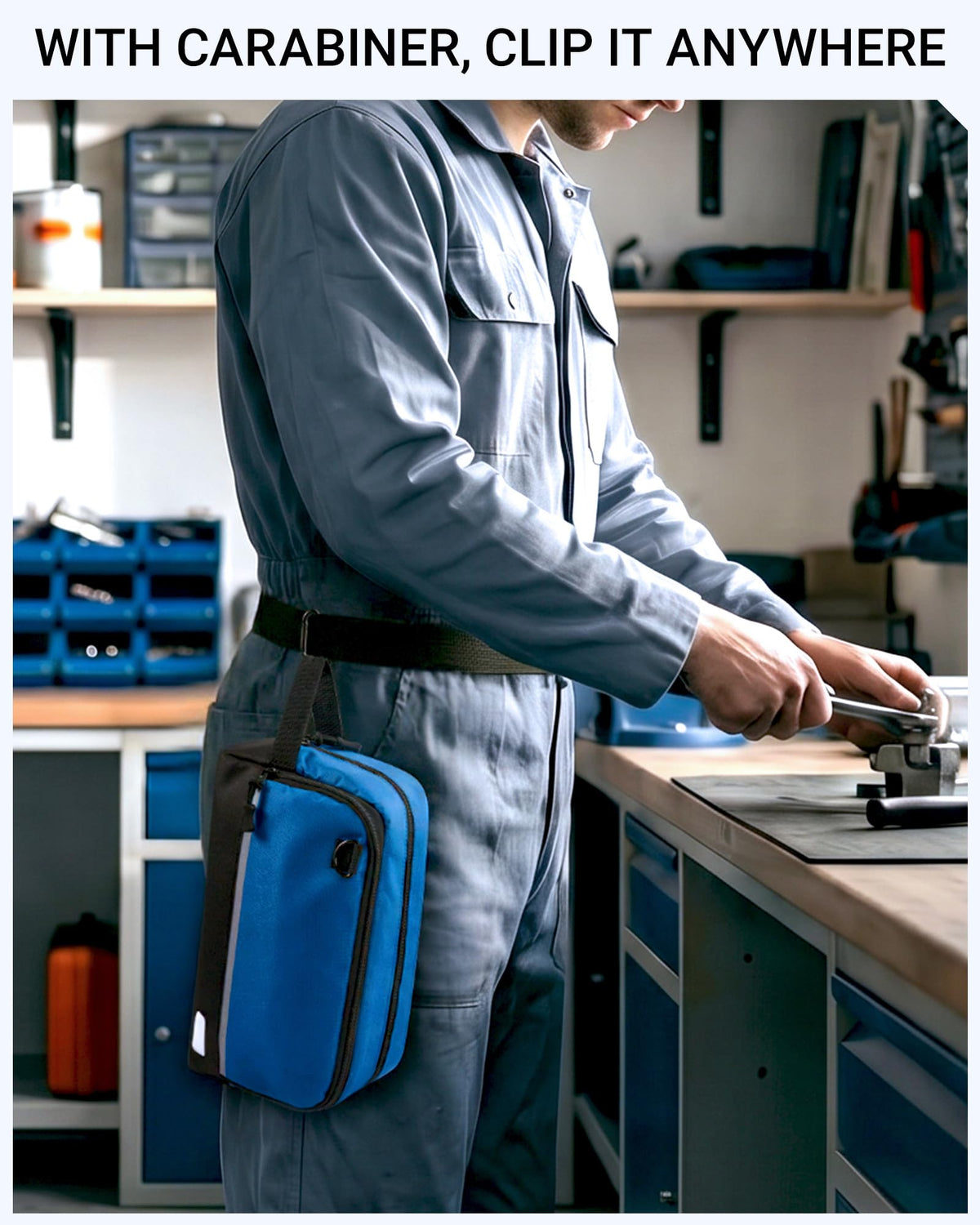 2 Pack Small Tool Bags with Strap 12" & 10" W401