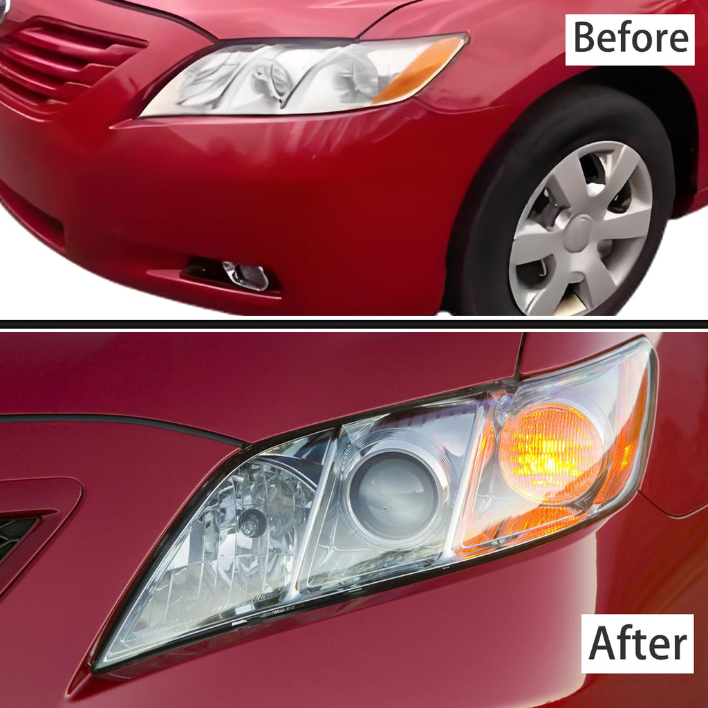 Headlights Assembly for 2007 2008 2009 Toyota Camry Chrome Housing Clear Lens D24418