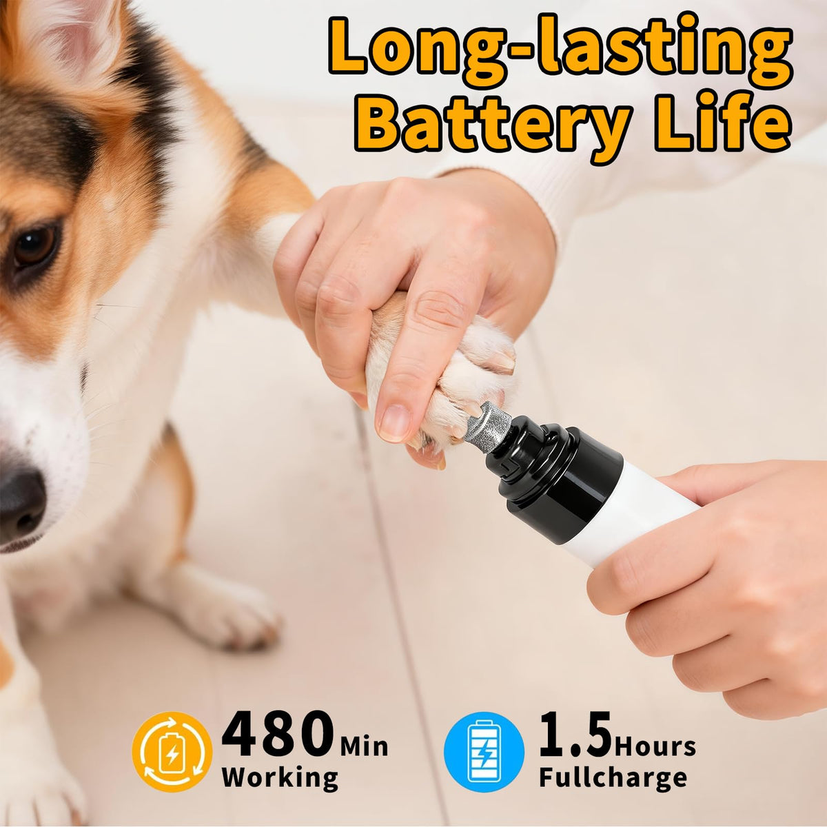 Dog Nail Grinder Rechargeable USB Charging W58856