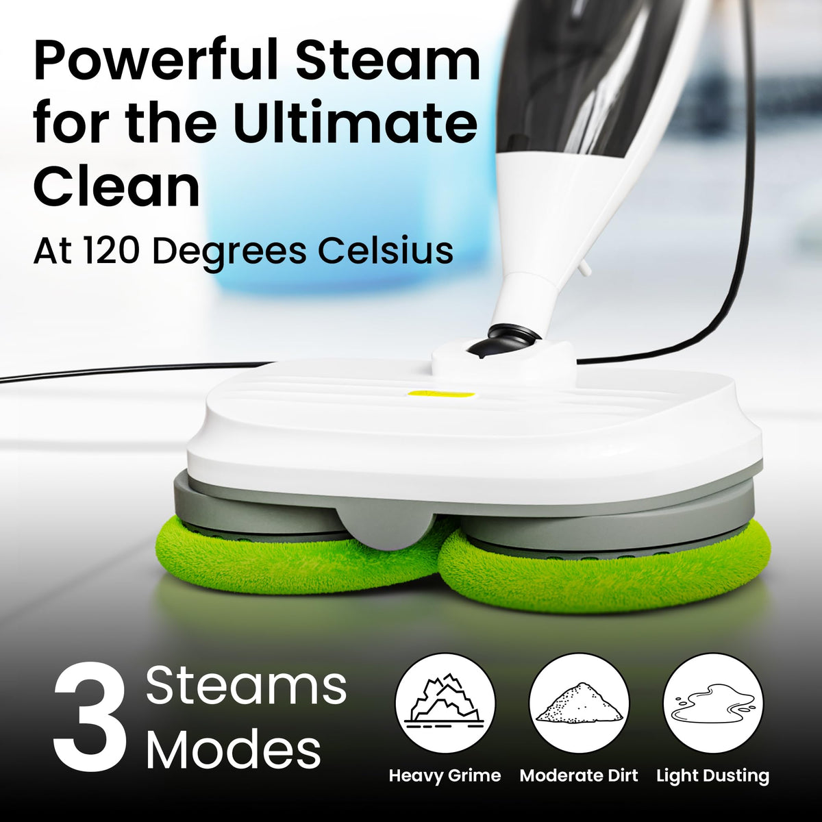15-in-1 Electric Steam Mop with 3 Steam Modes G618