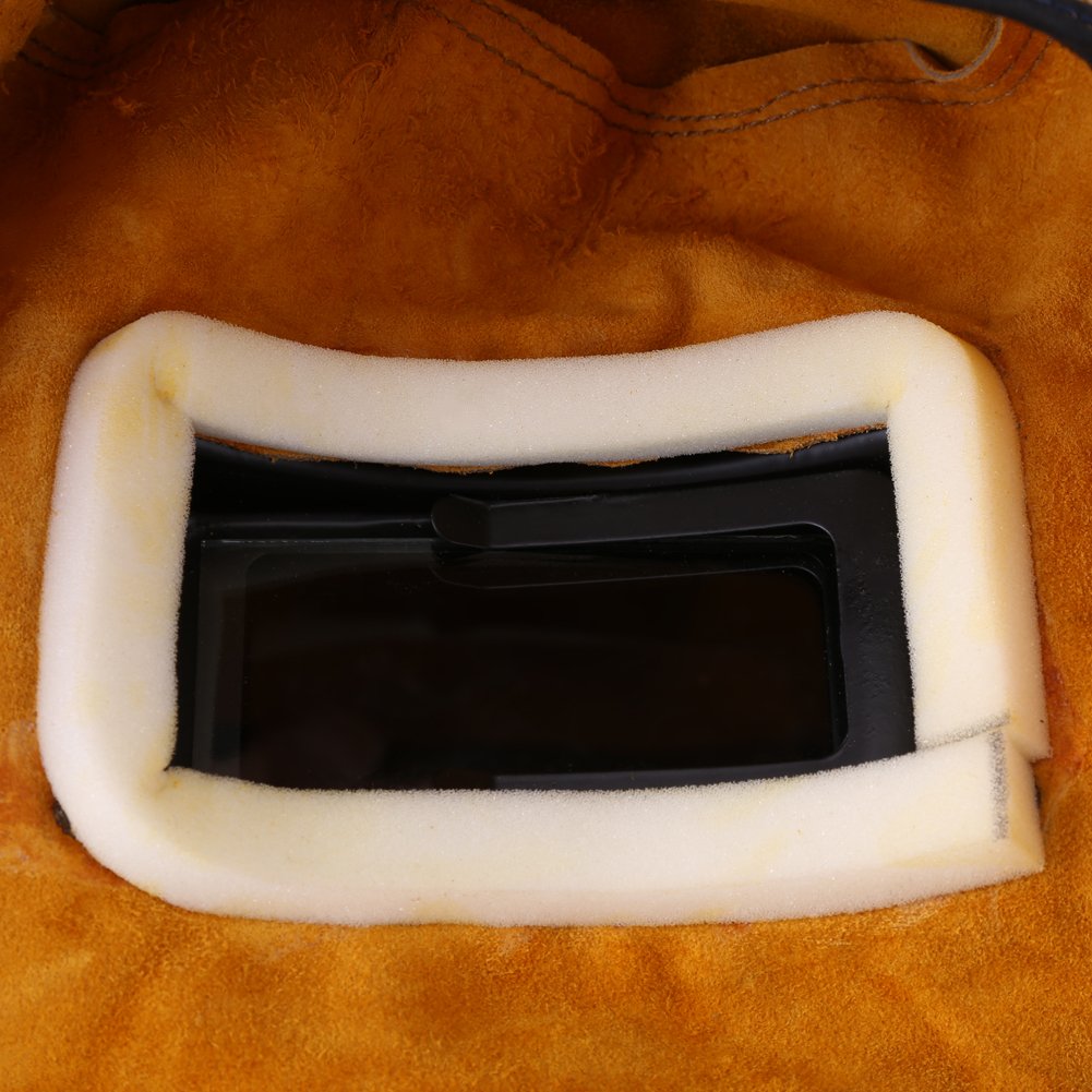 Leather Welding Hood with Flip-Up Lens X1844