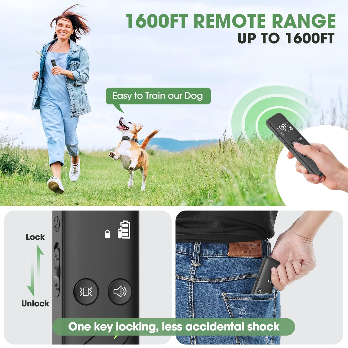 Dog Electric Training Collar with Remote H623813