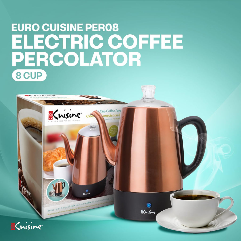 8 Cup Stainless Steel Electric Coffee Percolator T847
