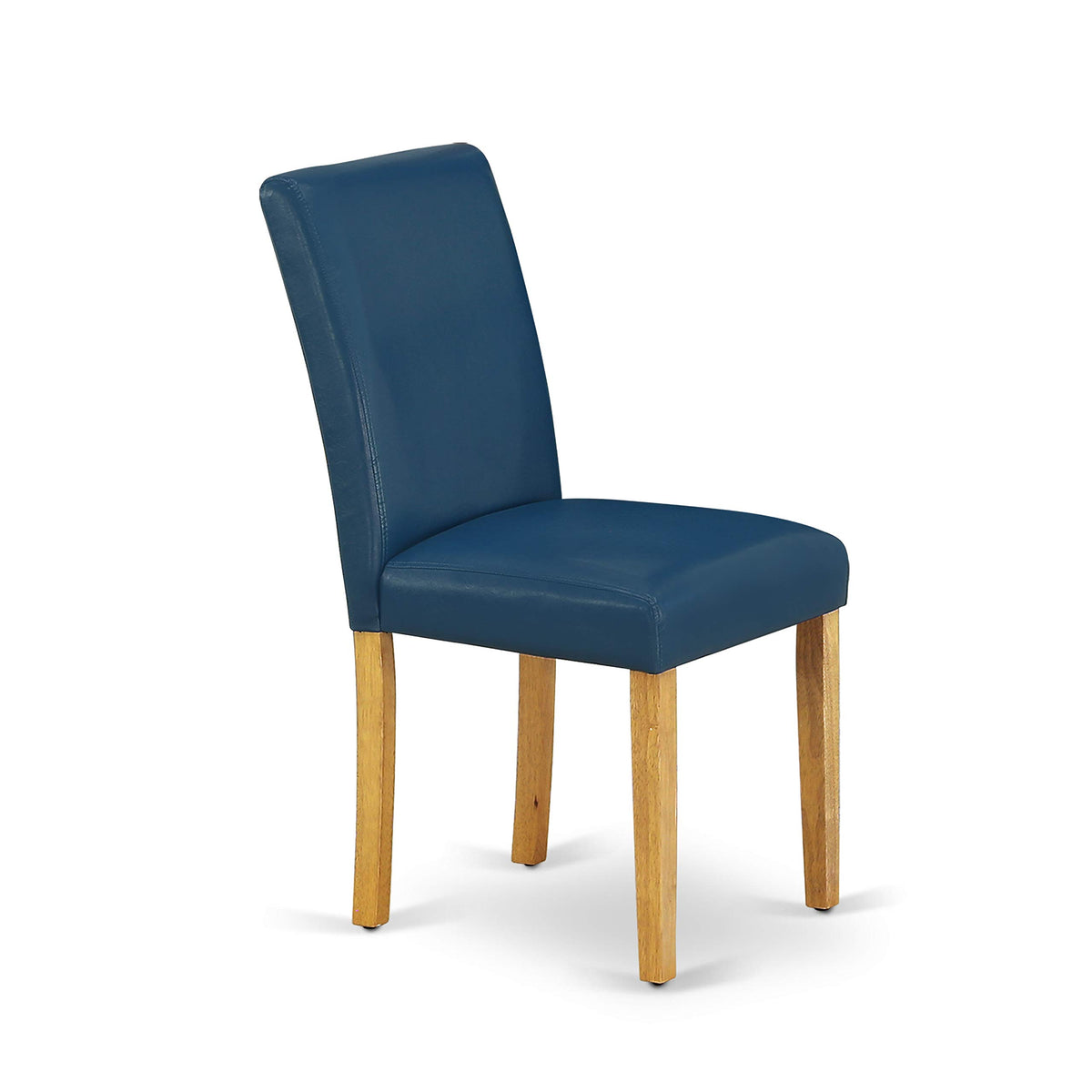 5 Piece Oak Dining Set with Dropleaf Table and 4 Blue Chairs L76910