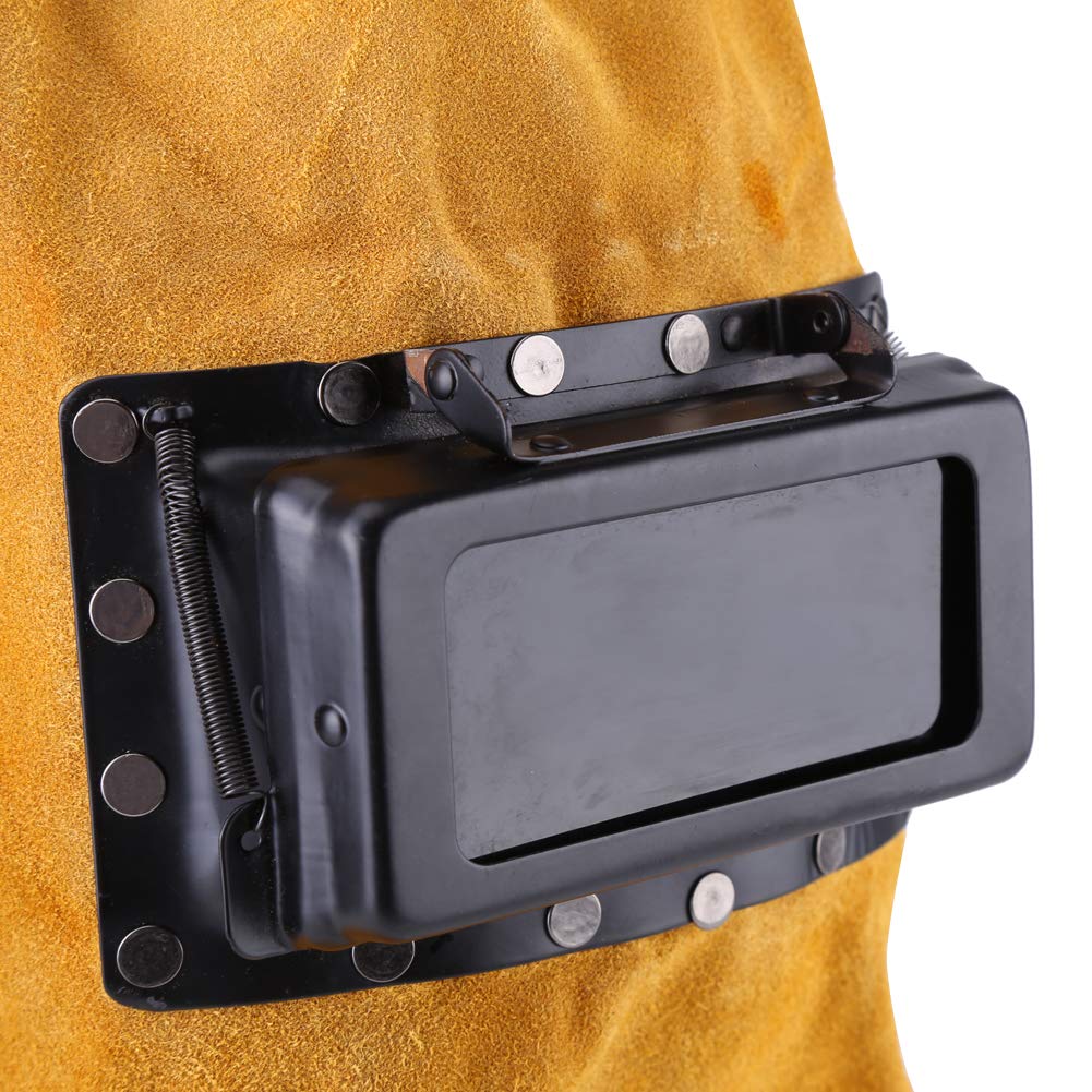 Leather Welding Hood with Flip-Up Lens X1844