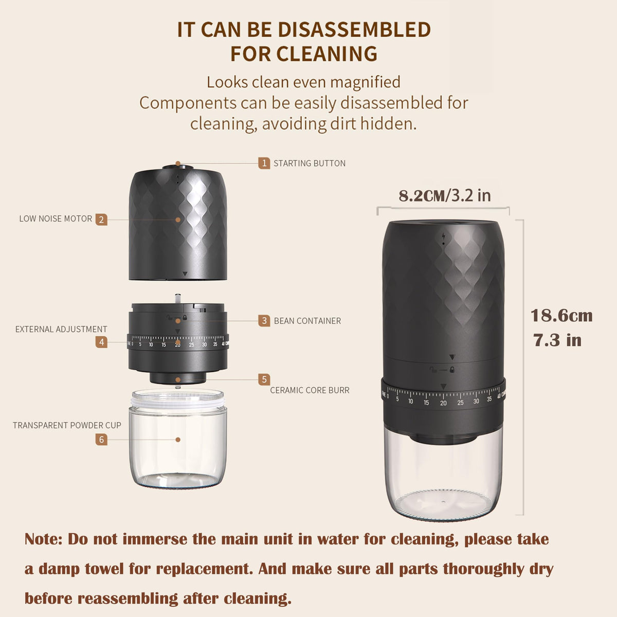 Cordless Burr Coffee Grinder A3860