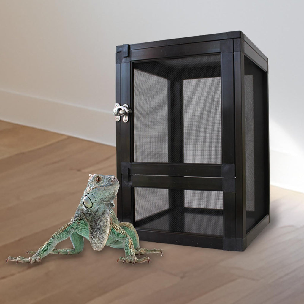Black Aluminum Alloy Mesh Screen Habitat Cage B51466