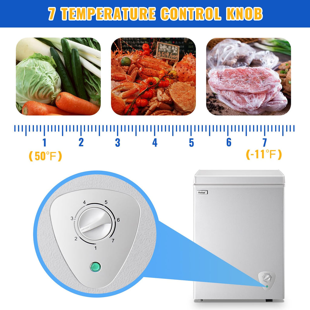 White 3.5 Cu.Ft Chest Freezer Q671