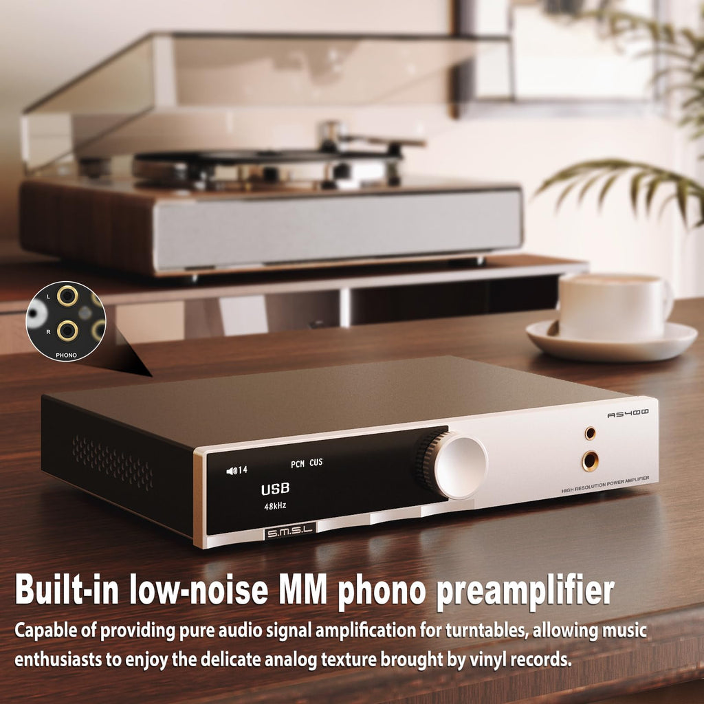 165W Power Amplifier DAC Headphone Amp Phono Preamp R704