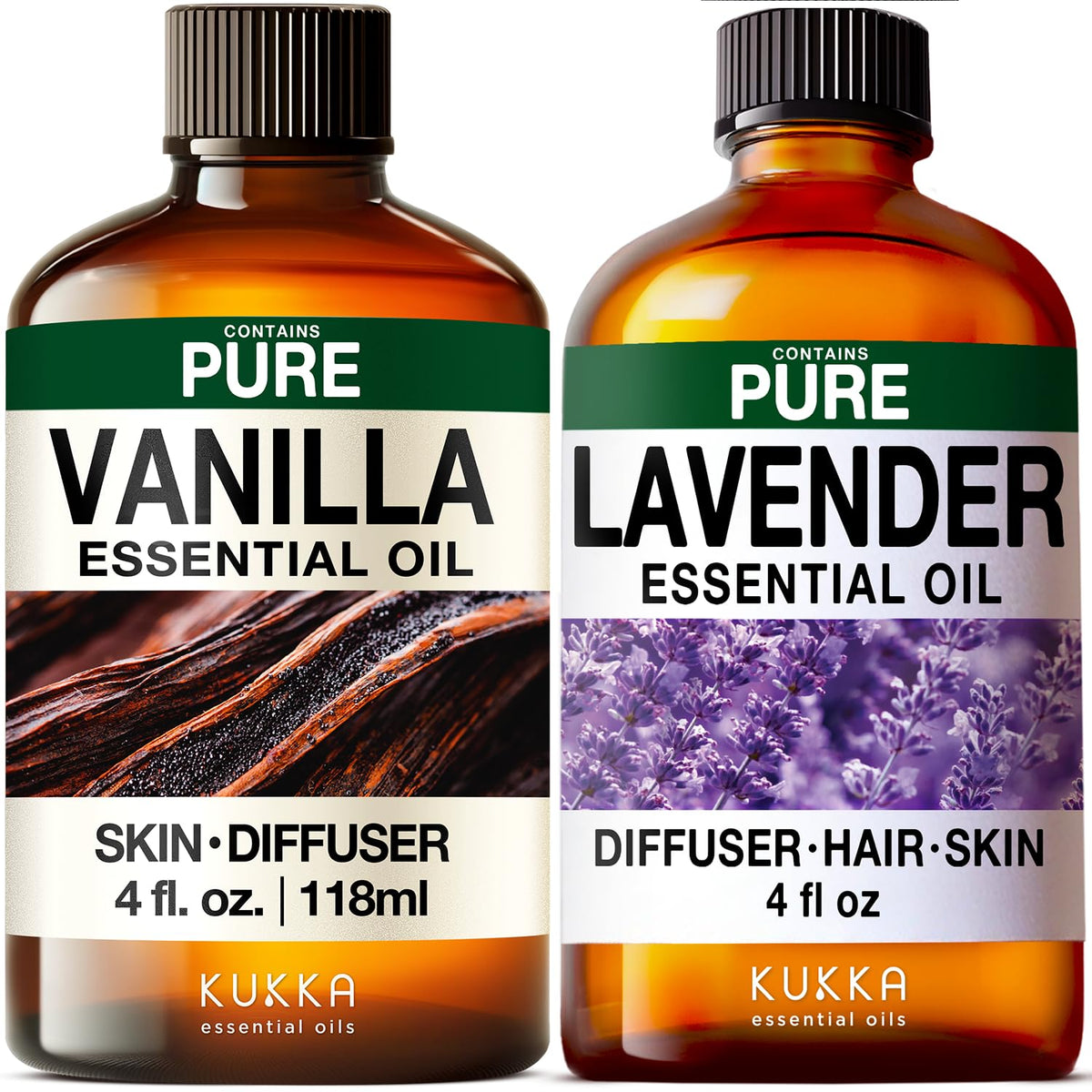 Vanilla & Lavender Essential Oil Set 2x4 fl oz T642
