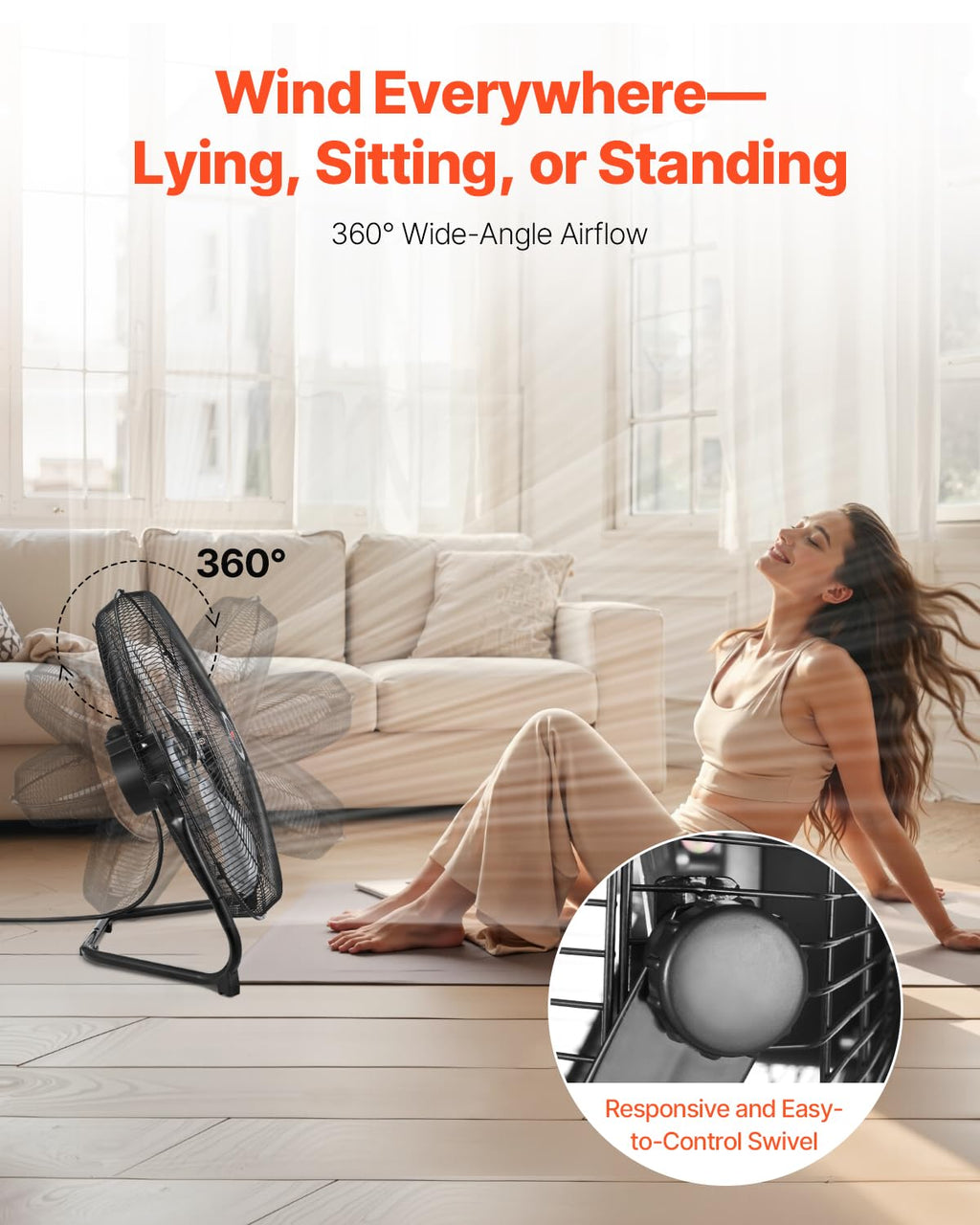20 Inch 3 Speeds High Velocity Industrial Floor Fan R96354