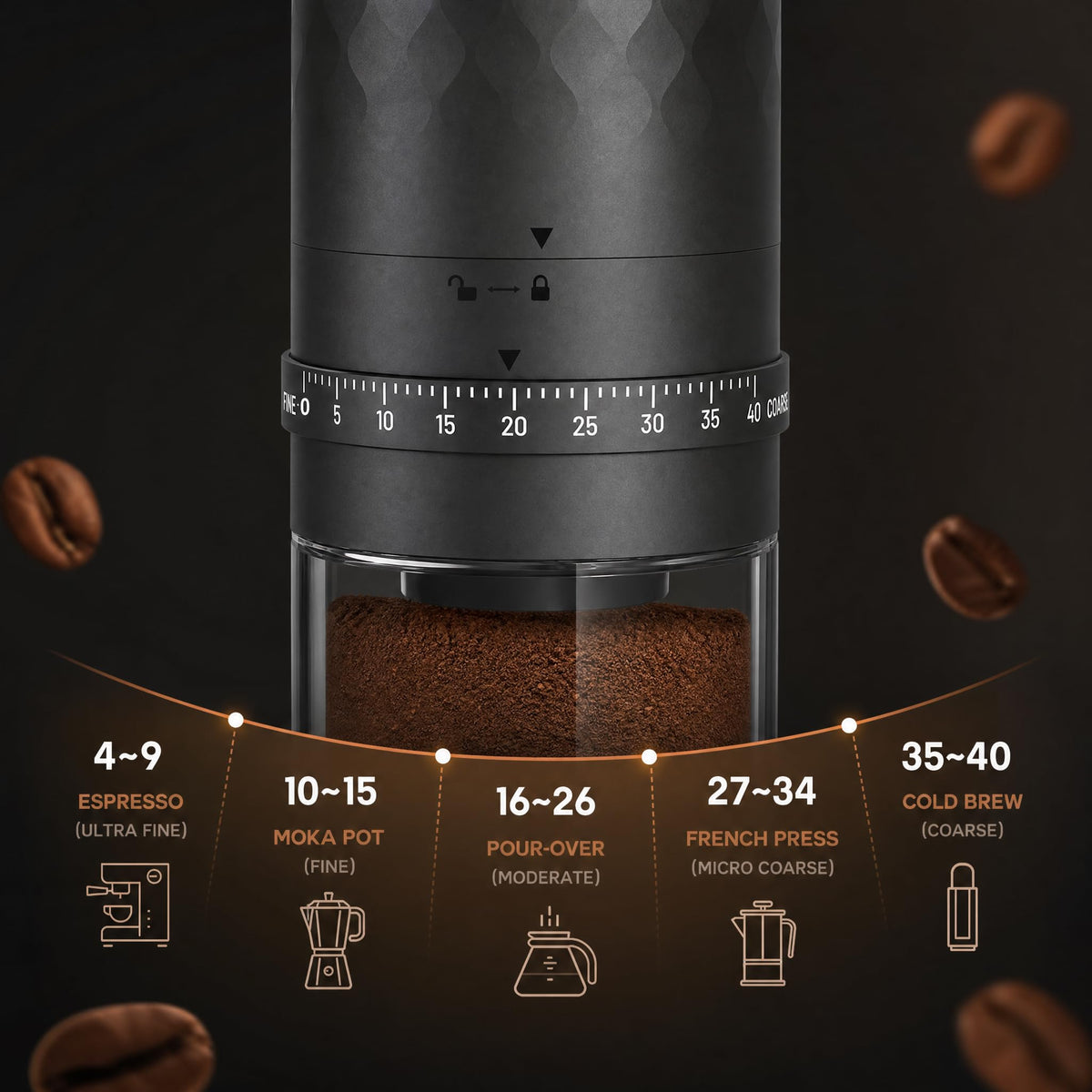 Cordless Burr Coffee Grinder A3860
