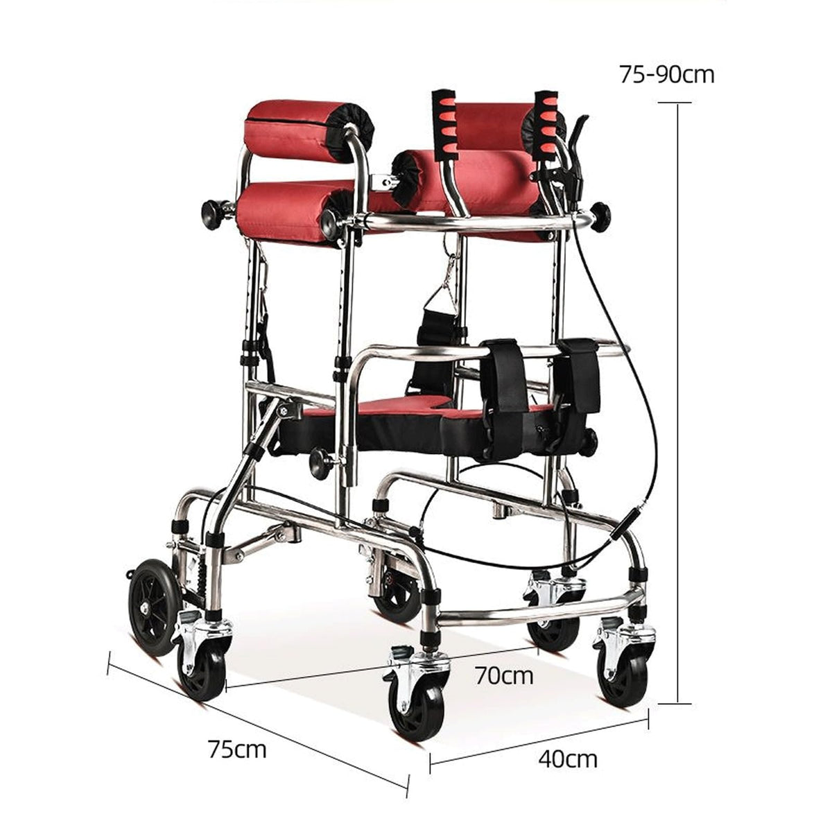 Height Adjustable Kids Upright Walker with Seat L45336