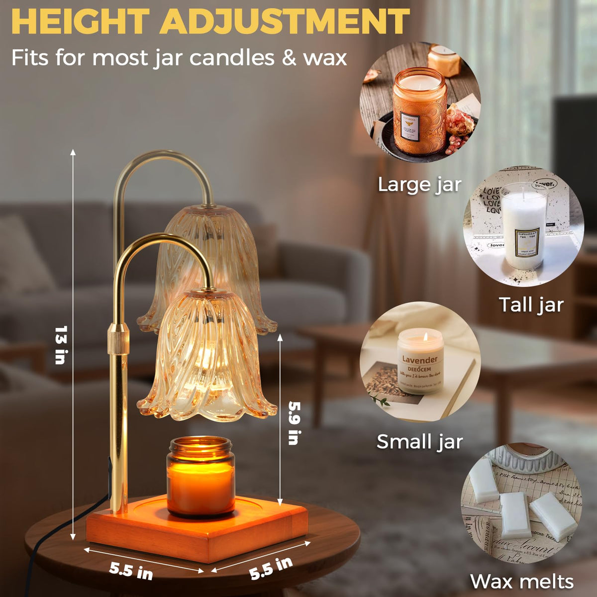 Candle Warmer Lamp with Timer H402141
