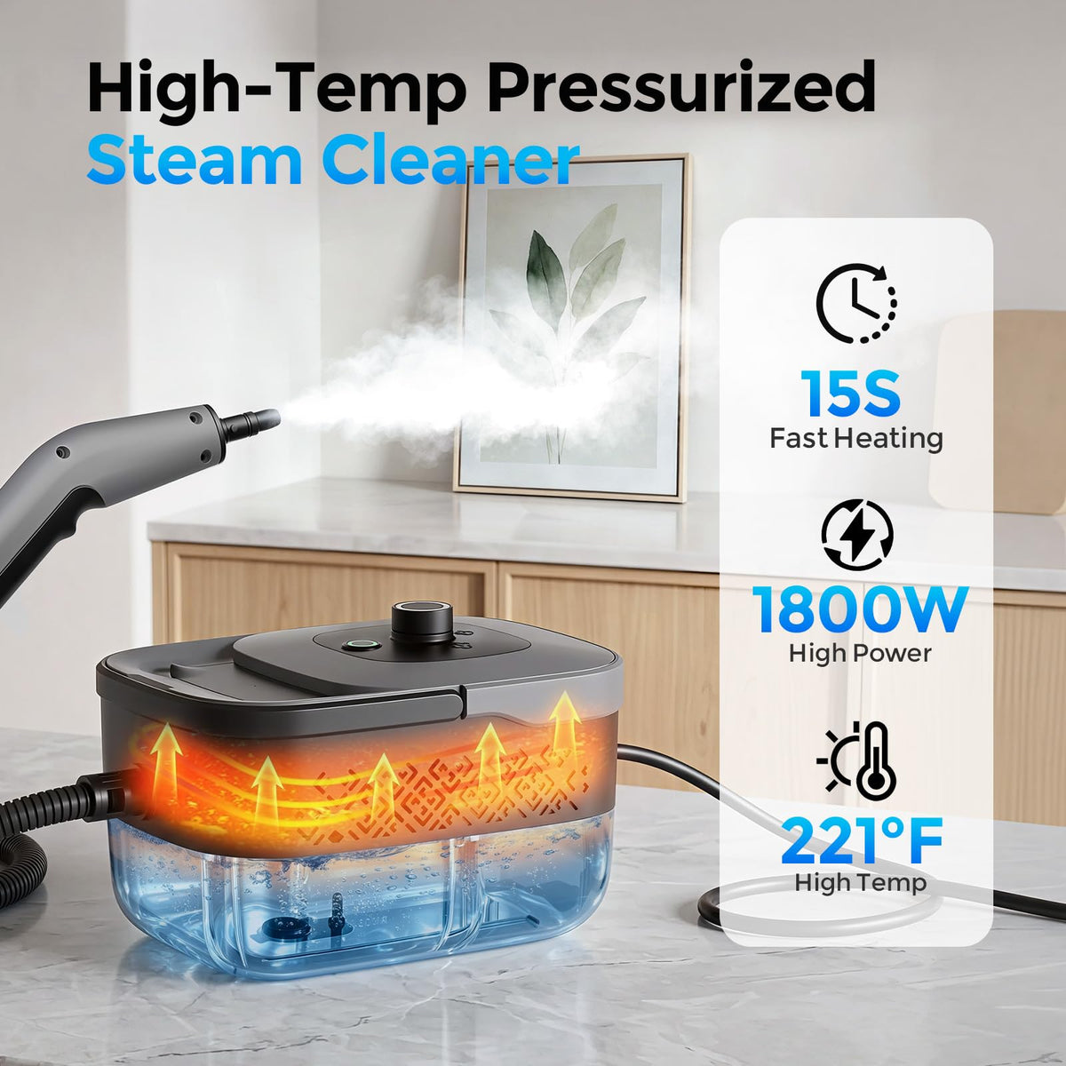 Portable 1800W Handheld Steam Cleaner H806004