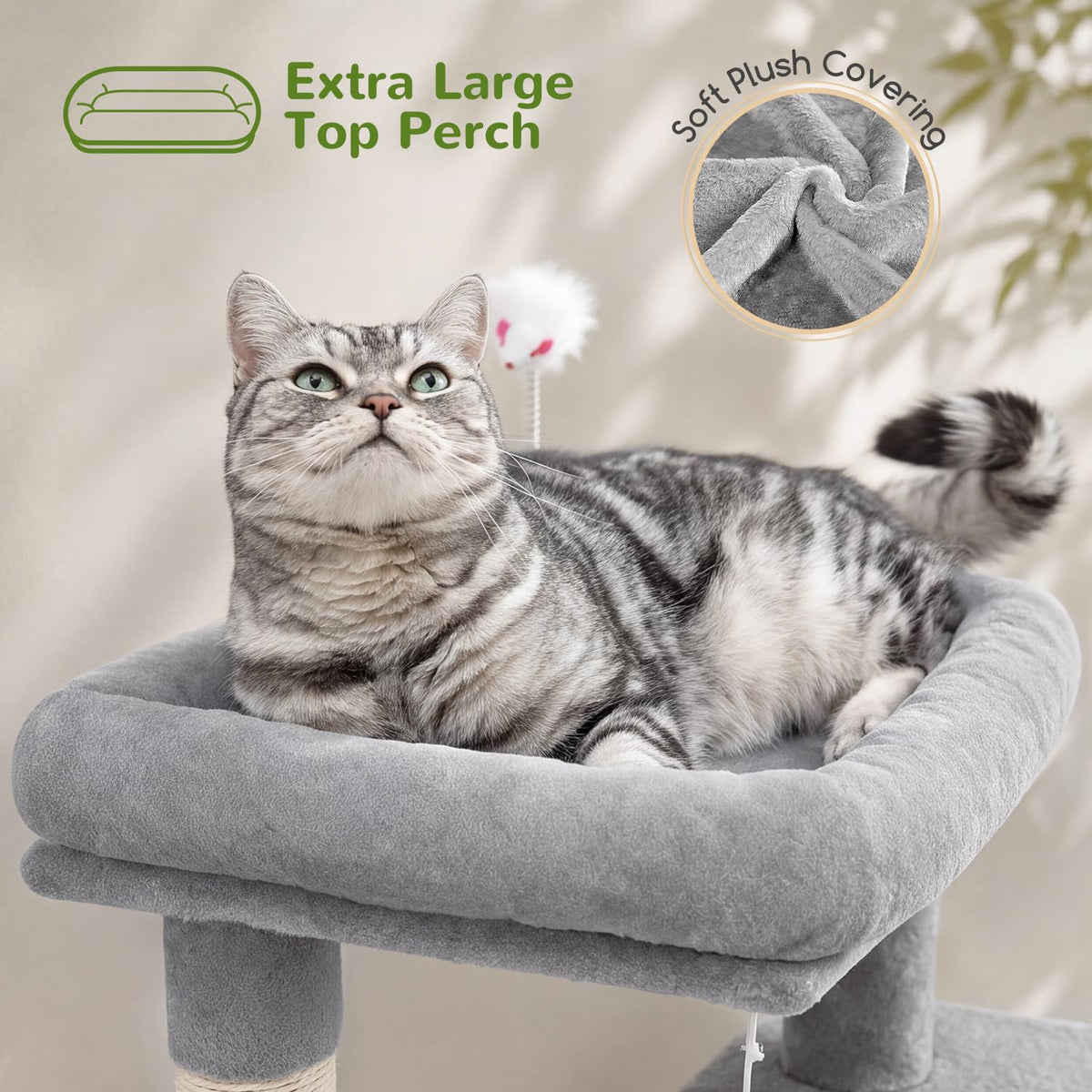 Light Grey Cat Tree Tower I478