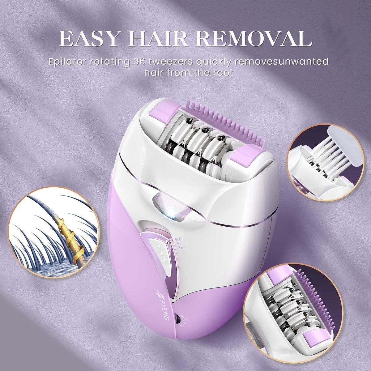 2-Speed Adjustable Epilator with 36 Tweezers T482731