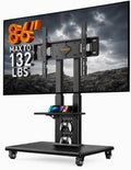 Rolling TV Stand with Pegboard for 32–86 inch TVs J97018