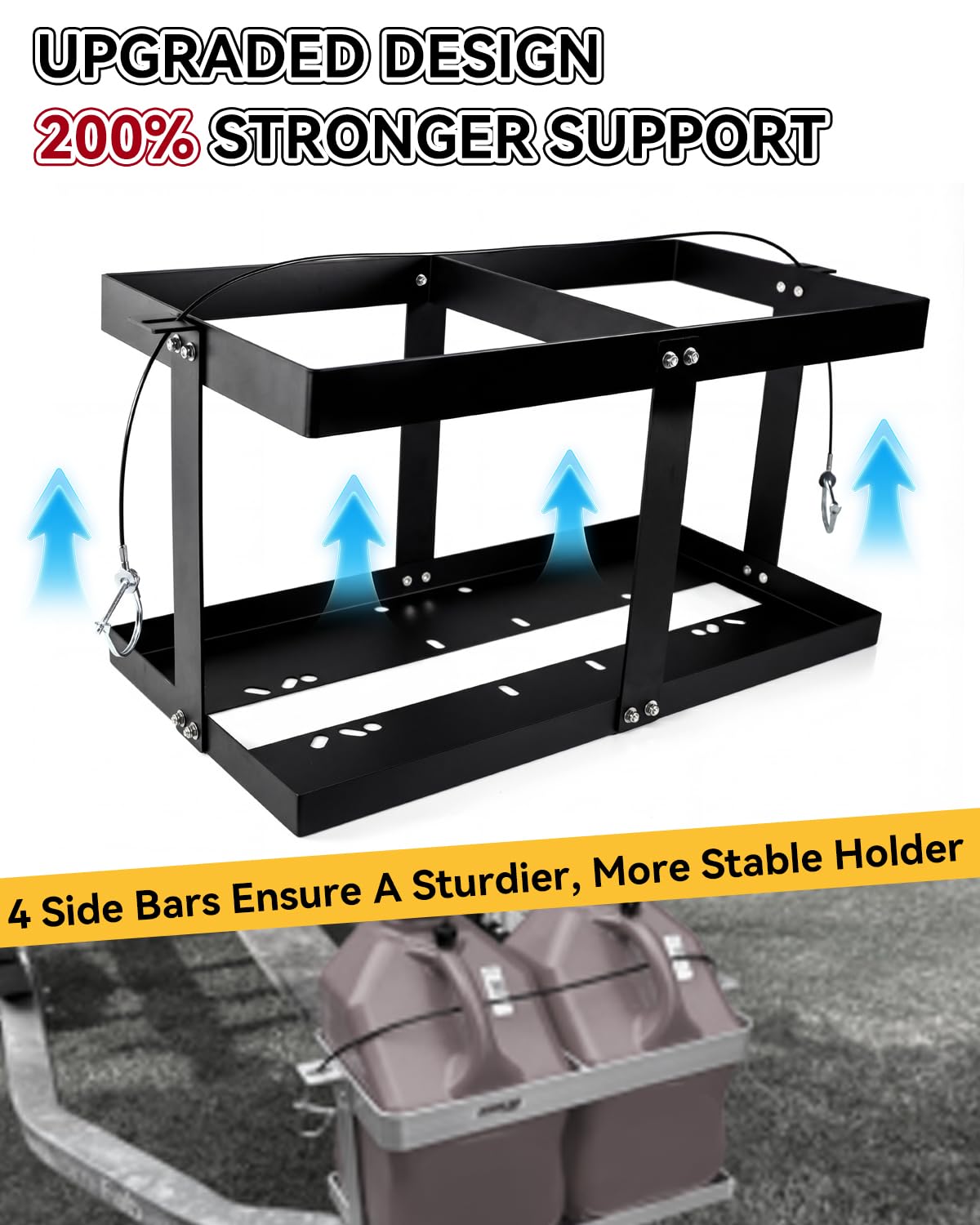 5 Gallon Gas Can Holder for Two 5 Gallon Gas Cans E2519