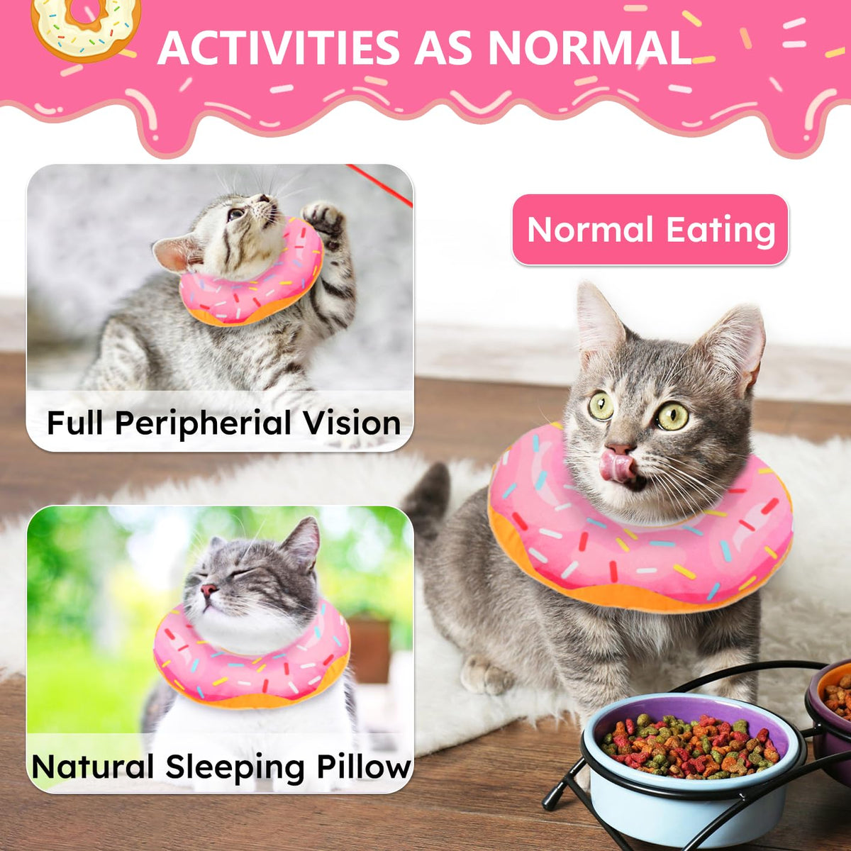 Soft Adjustable Cat Recovery Cone Collar O766