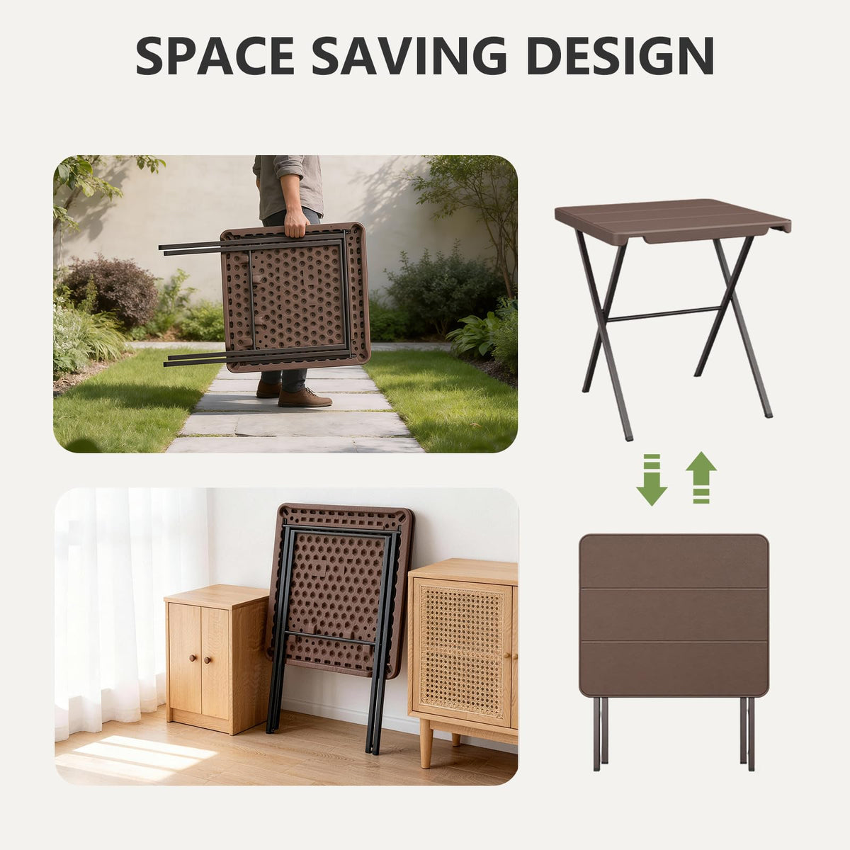27 Inch Square Folding Table E233