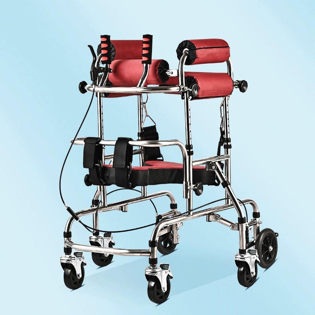 Height Adjustable Kids Upright Walker with Seat L45336