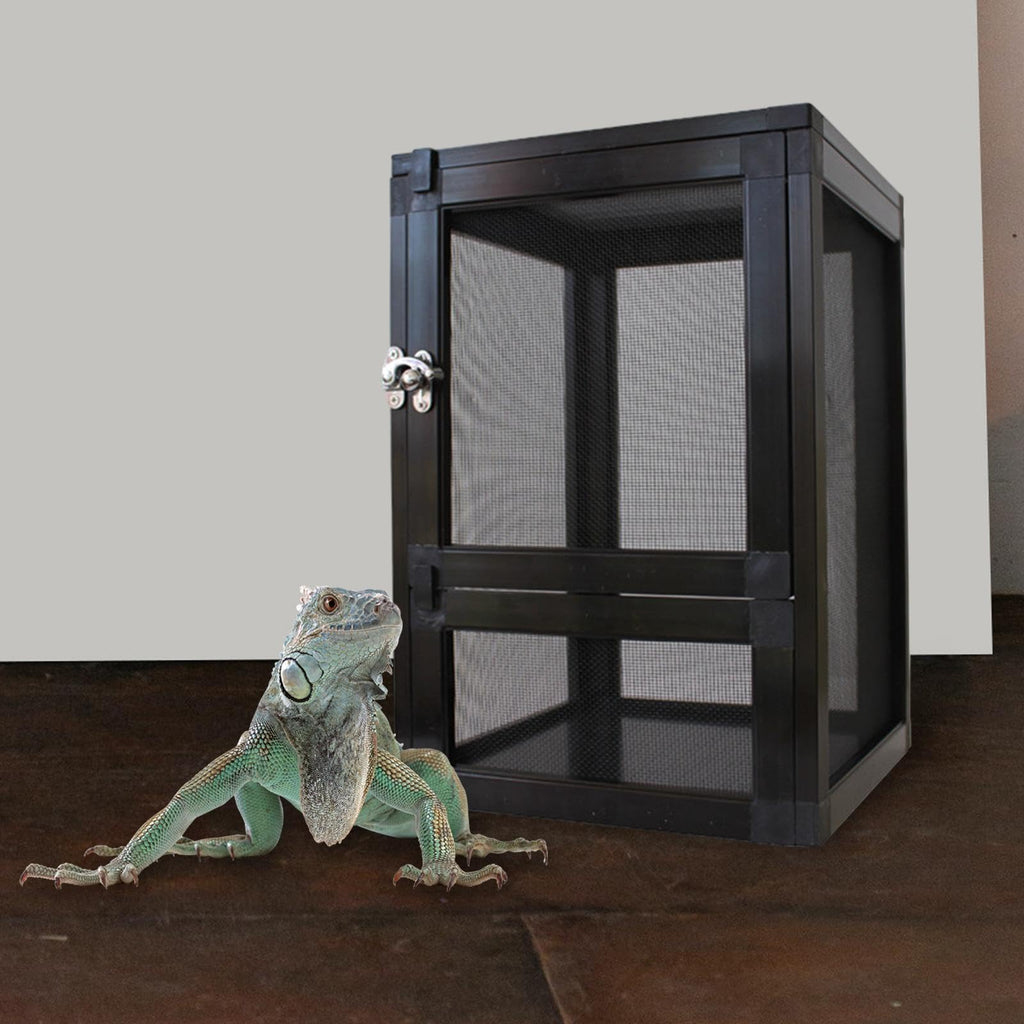 Black Aluminum Alloy Mesh Screen Habitat Cage B51466