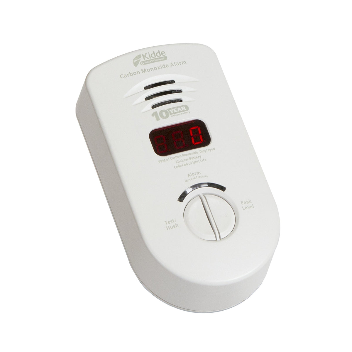 Carbon Monoxide Detector, Plug In Wall with 10-Year Battery Backup, Digital LED Display X785517