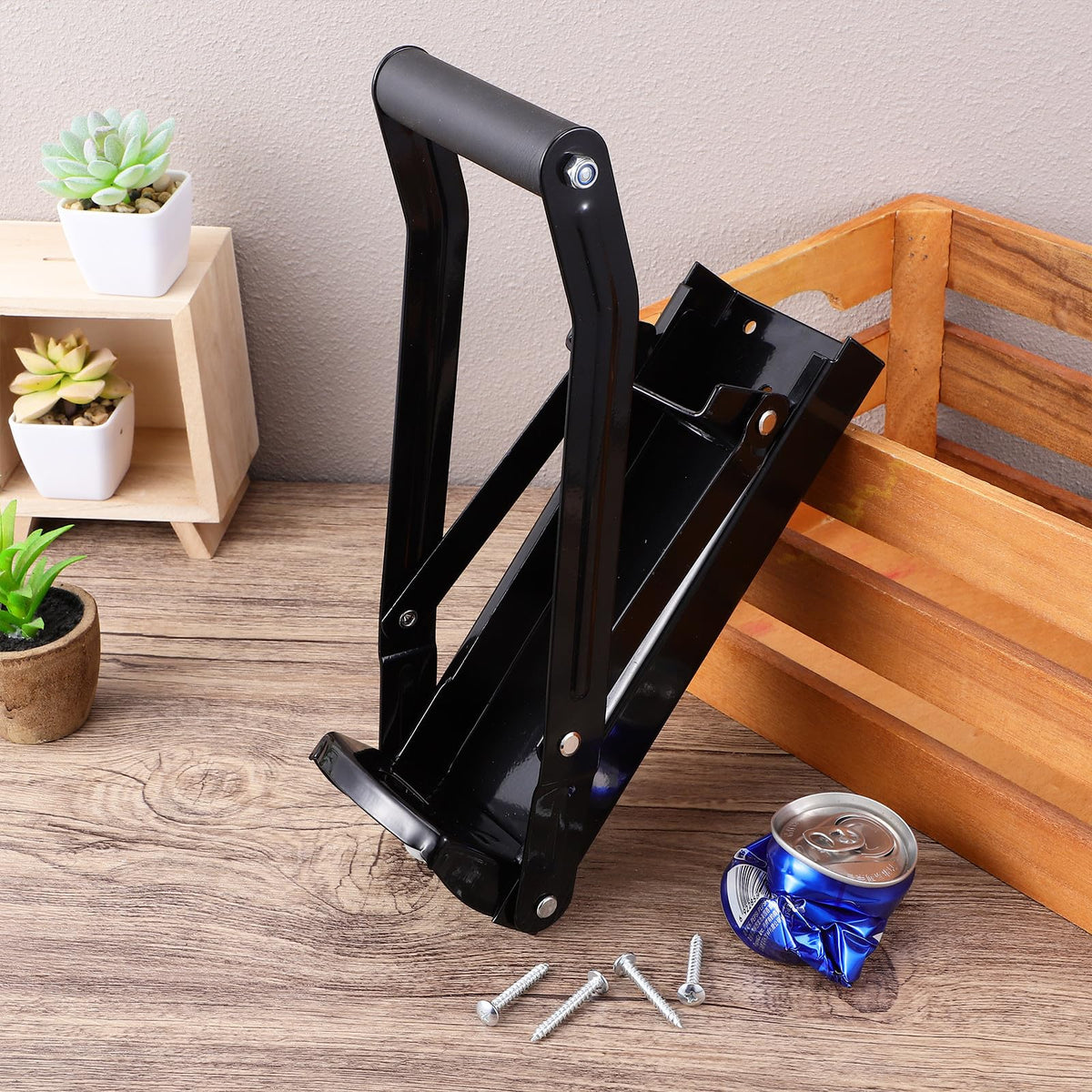 Stainless Steel Wall Mounted Can Crusher with Bottle Opener G6348