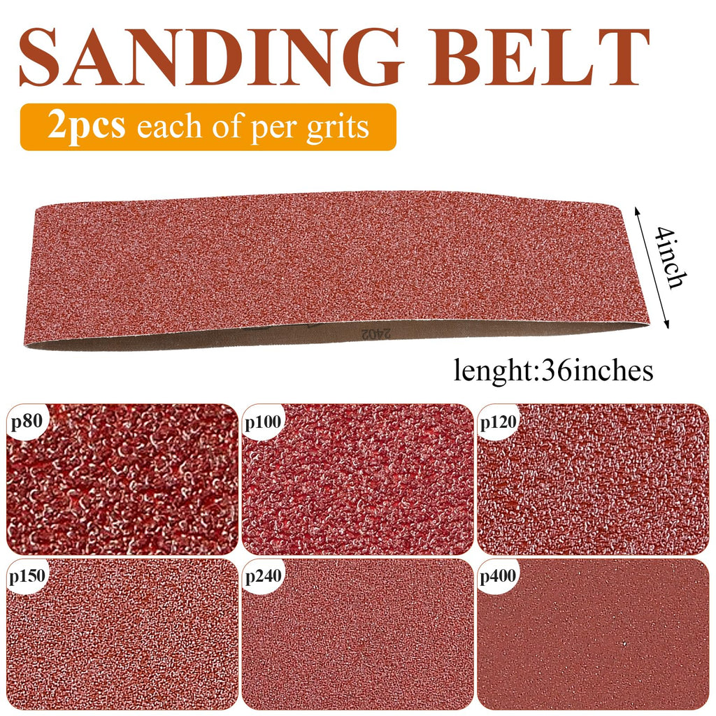 4x36 Inch Aluminum Oxide Sanding Belts and 6 Inch No-hole Sanding Discs Z41075