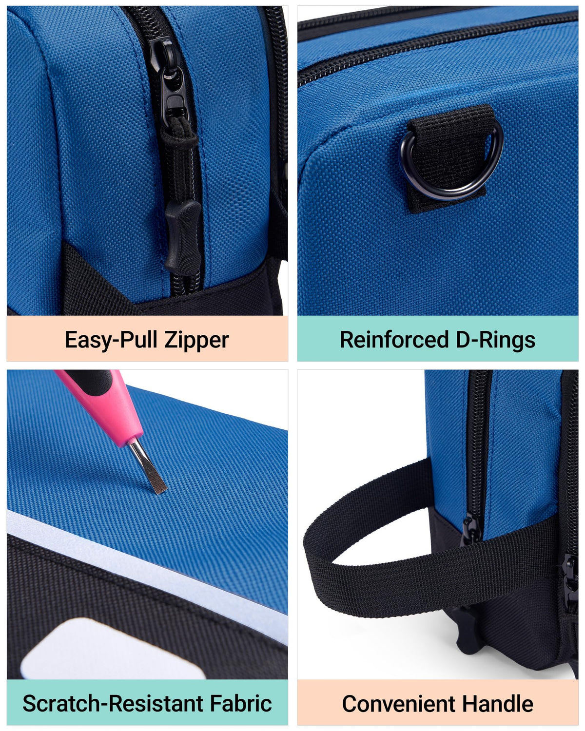 2 Pack Small Tool Bags with Strap 12" & 10" W401