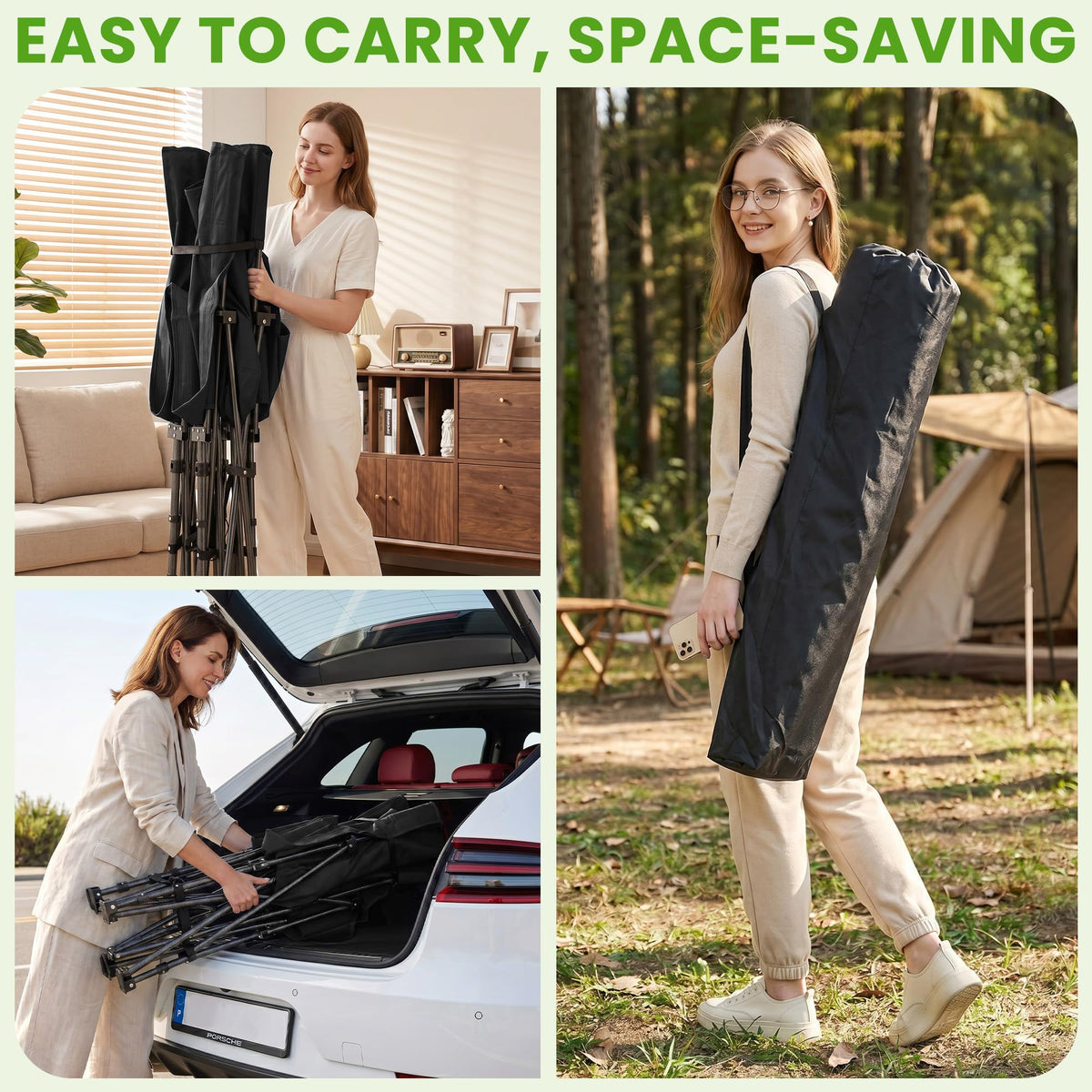 Folding Camping Cot with Carry Bag & Mattress S2325