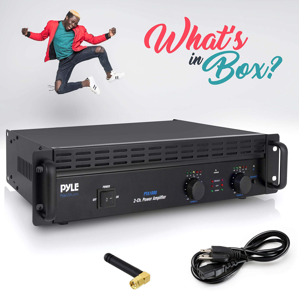 1000 Watt 2-Channel Bluetooth Power Amplifier D6495