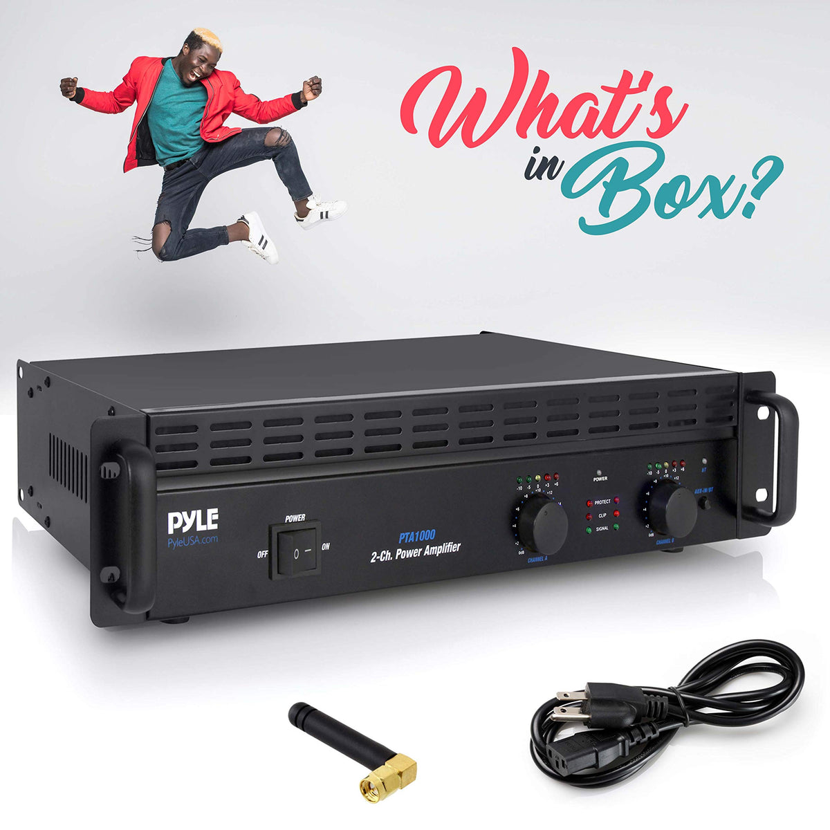 1000 Watt 2-Channel Bluetooth Power Amplifier D6495