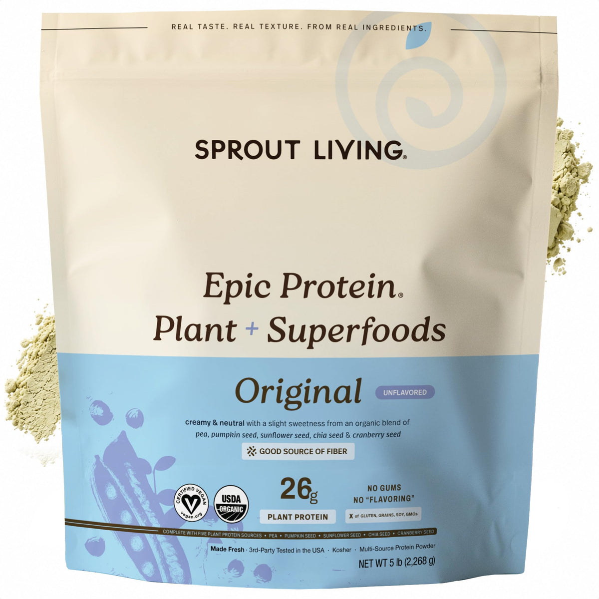 Organic Vegan Plant Based Protein Powder 5 lb W3347