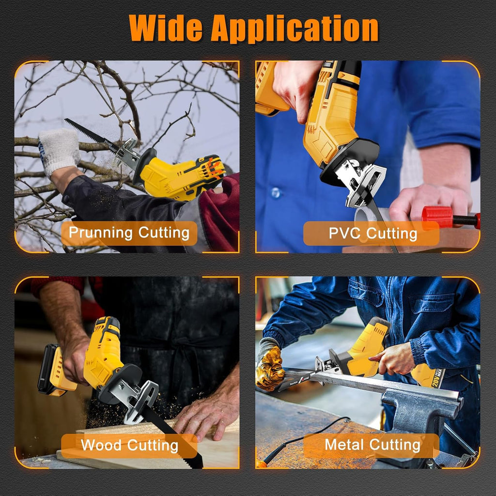 Cordless Reciprocating Saw with 4 Saw Blades P12552