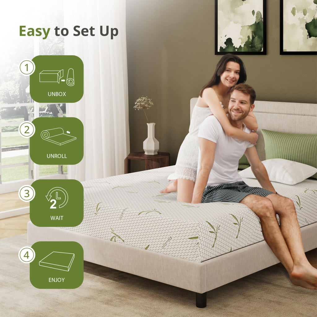 Full Size 8 Inch Medium Firm Memory Foam Mattress W486